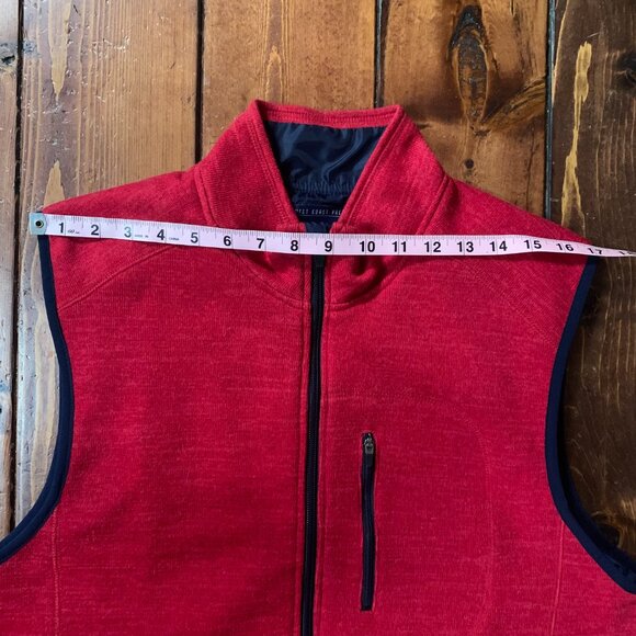 Johnnie-O Red Blue Men's Medium Full Zip Lined Preppy Golf Outdoor Vest EUC - Picture 12 of 12